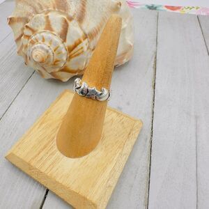 Moon & Stars Sterling Silver Ring Size 7